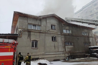 Пожар в бане на Товарной: фото с места в Самаре