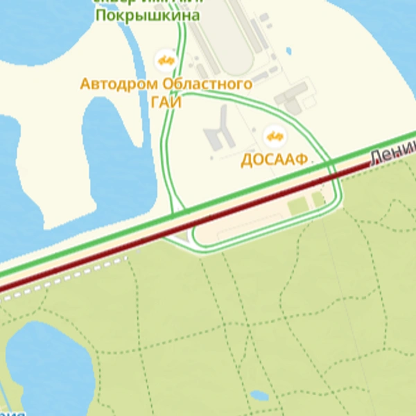 Вся полоса горит красным  | Источник: 2gis.ru