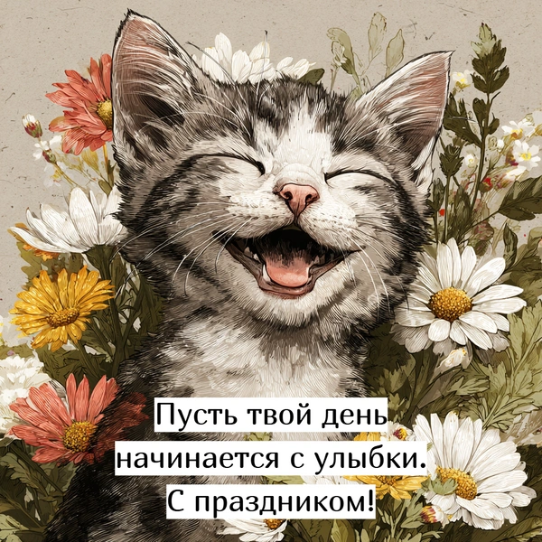 Открытки добра ко Дню улыбки: 15 поздравлений, чтобы поднять настроение друзьям и родным | Источник: the-Day/Midjourney