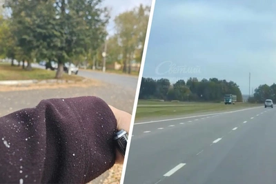 В Татарстане 2 октября выпал первый снег