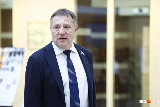 Депутат Вячеслав Вегнер на заседании 20 мая спросил про ремонт в центре | Источник: Владислав Лоншаков / E1.RU