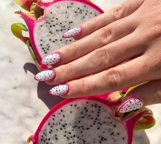 Dragon fruit nails — как повторить самый сочный маникюр лета | woman.ru