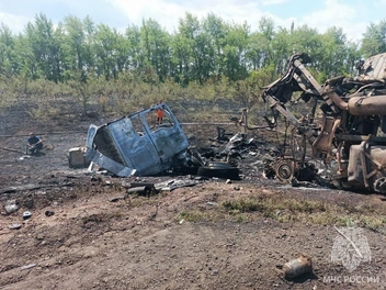 Всё, что осталось от фур | Источник: ГУ МЧС России по Оренбургской области
