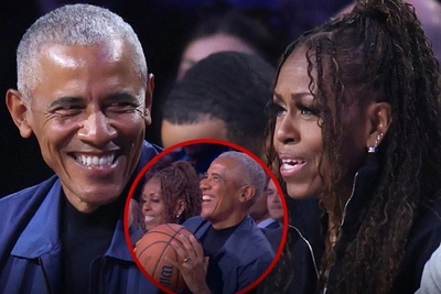 Обама на матче НБА после скандального видео Трампа