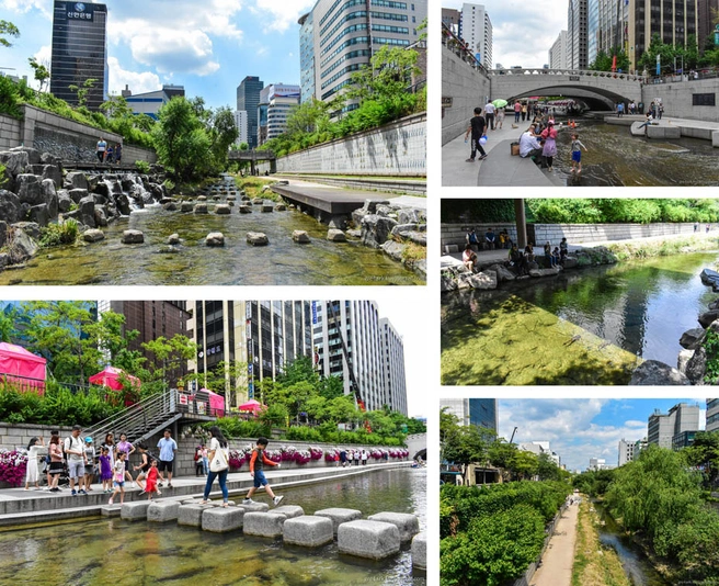 парк и речка в Сеуле