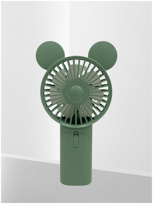 Портативный вентилятор Fashion Fan, Ручной мини-вентилятор, 2 режима скорости, зеленый