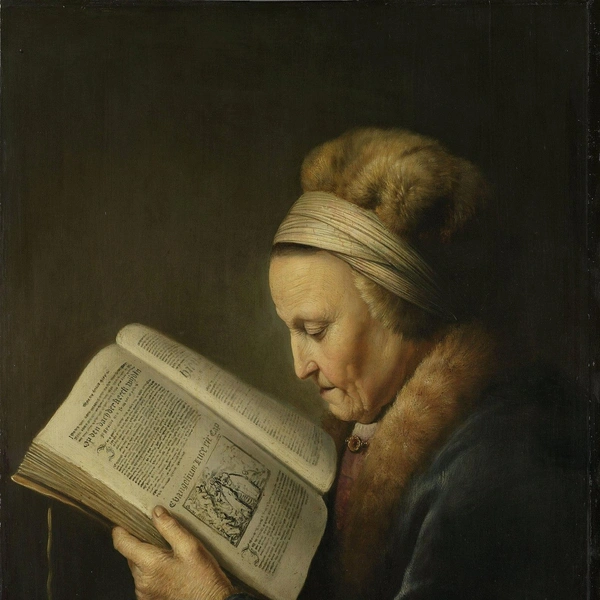 Герард Доу. «Старая женщина, читающая Библию (мать Рембрандта)». 1631-1632 | Источник: Wikimedia Commons