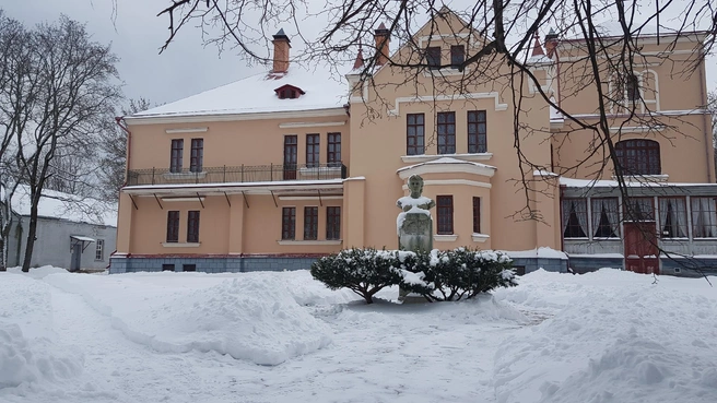Зимний вид на музей-усадьбу Софьи Ковалевской, Псковская область | Источник: Мемориальный музей-усадьба С. В. Ковалевской / vk.com