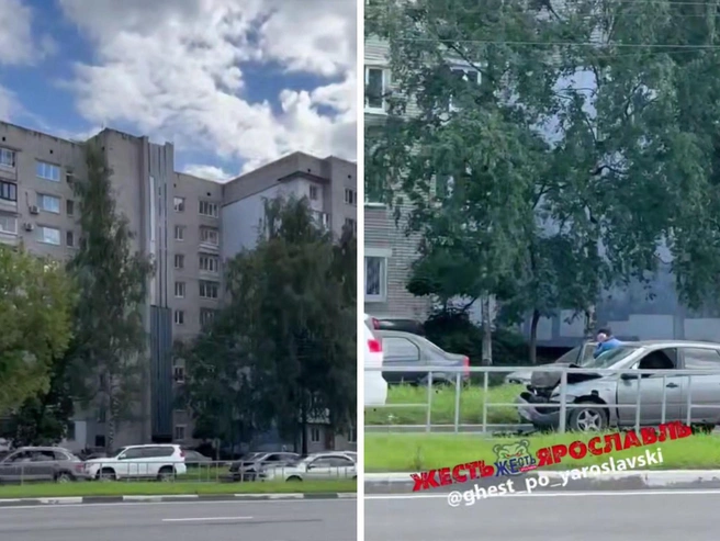 В Ярославле три человека пострадали в массовой аварии на проспекте Авиаторов | Источник: «Жесть Ярославль» / Max