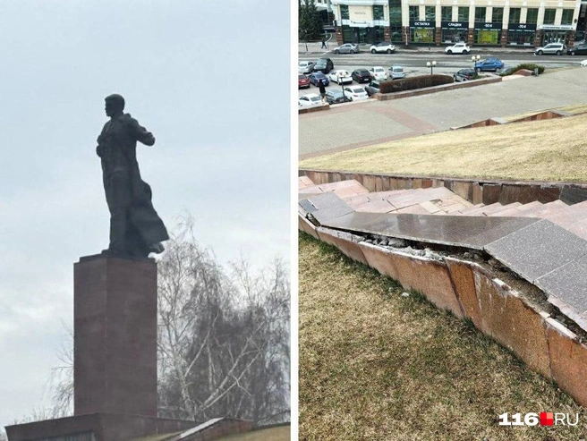 На фото — часть памятника | Источник: Регина Алтынбаева / 116.RU, Мэрия Казани / T.me