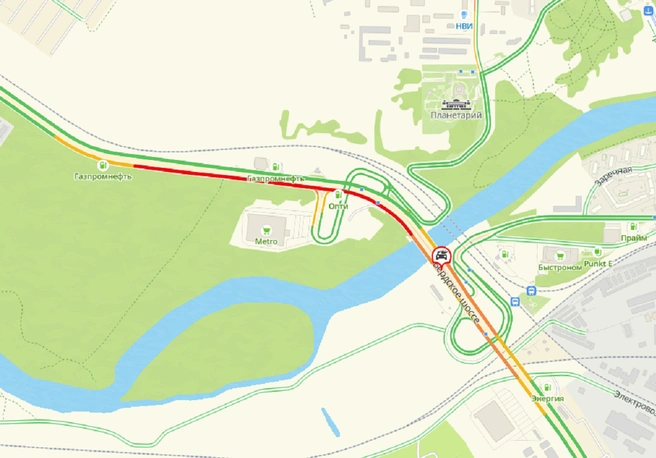 На участке затруднено движение  | Источник: 2ГИС