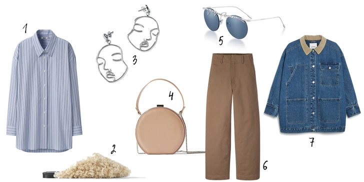 1, 6. Uniqlo, 2, 4. Zara, 3. Sunlight, 5.  Emporio Armani Eyewear, 7. Monki