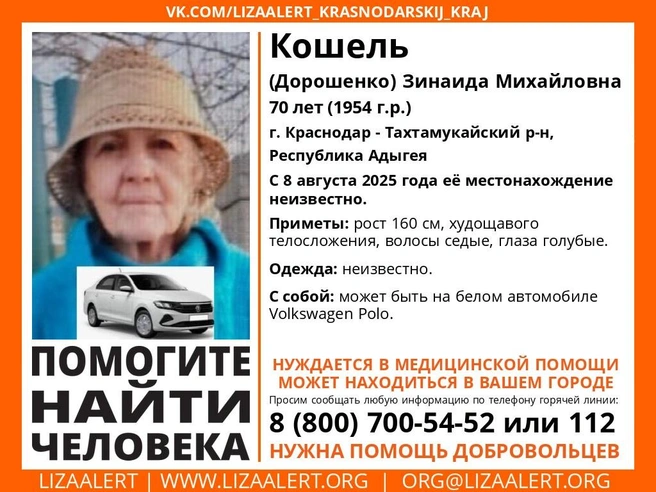 Если вы видели женщину&nbsp;— позвоните по телефонам из ориентировки | Источник: lizaalert.org