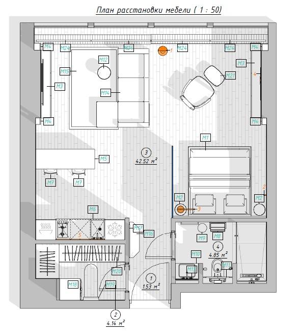 Апартаменты 56 м² в Москва-Сити для IT-предпринимателя