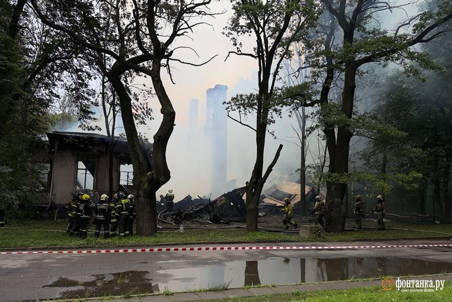 Задержан подозреваемый в поджоге «Дома Ропса» на Петровском острове | Источник: Валентин Егоршин / FONTANKA.RU