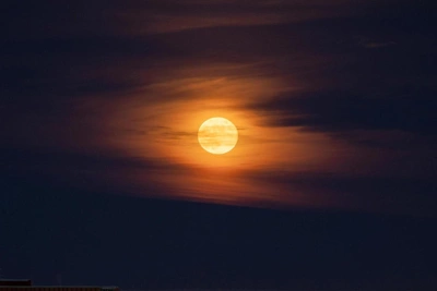 Sun Sets, Moon Rises: Arkhangelsk Sunset Sky