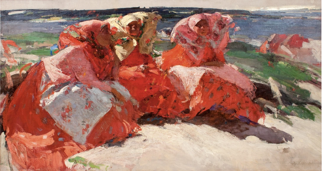 Абрам Архипов (1862 — 1930). «Крестьянки на берегу». Холст, масло. | mcmaison.ru