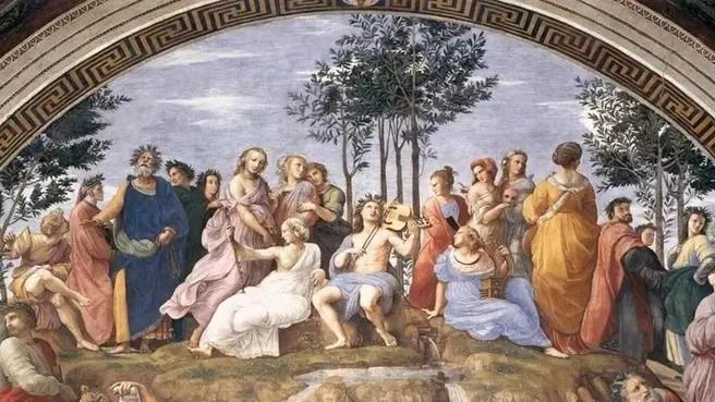 Источник: фрагмент фрески Рафаэля «Парнас». 1509–1511