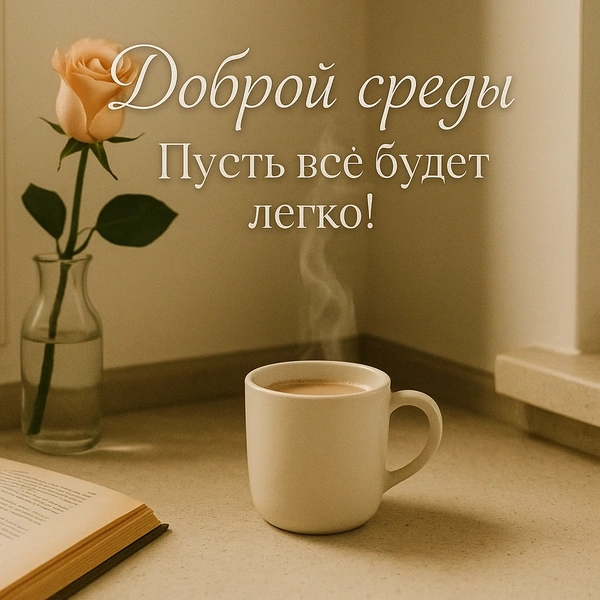открытка среда, открытка доброй среды, открытки утро среда, открытки с добрым утром среды, открытка доброй летней среды, среда открытки красивые, открытки с летней средой, бесплатные открытки среда, доброй среды открытки красивые | Источник: theDay/DALL-E