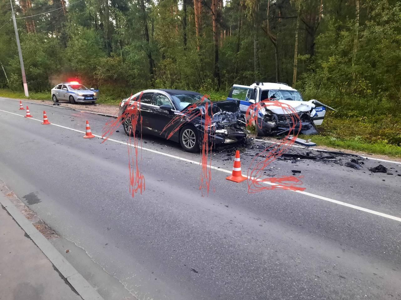 Пять человек пострадали в аварии с полицейской машиной в Подмосковье:  происшествия в Богородском районе, авария с полицейской машиной, скрылся с  места ДТП - 21 августа 2023 - МСК1.ру