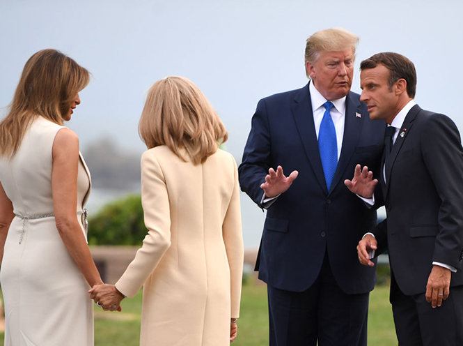 Как чета Макрон встретила мировых лидеров на саммите G7