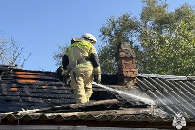 В Городовиковске ликвидировали пожар в летней кухне