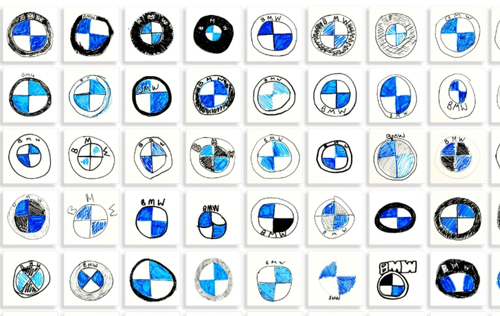 100 человек попытались нарисовать эмблемы известных автомобилей по памяти