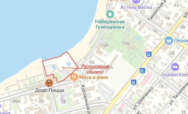 Участок, где будет находиться набережная | Источник: zakupki.gov.ru