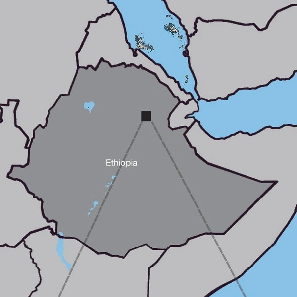 На карте показано место в Эфиопии, где нашли стопу Буртеле | Источник: Nature