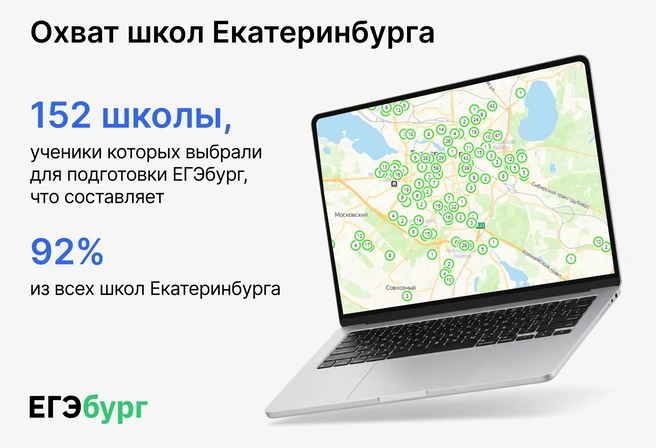 Согласно общегородской статистике, ЕГЭбургу доверяют родители и ученики абсолютного большинства школ Екатеринбурга и многих школ агломерации | Источник: Ирина Калмыкова