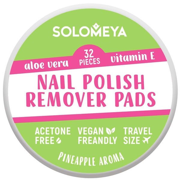 Solomeya Салфетки для снятия лака Nail polish remover wipes without acetone 