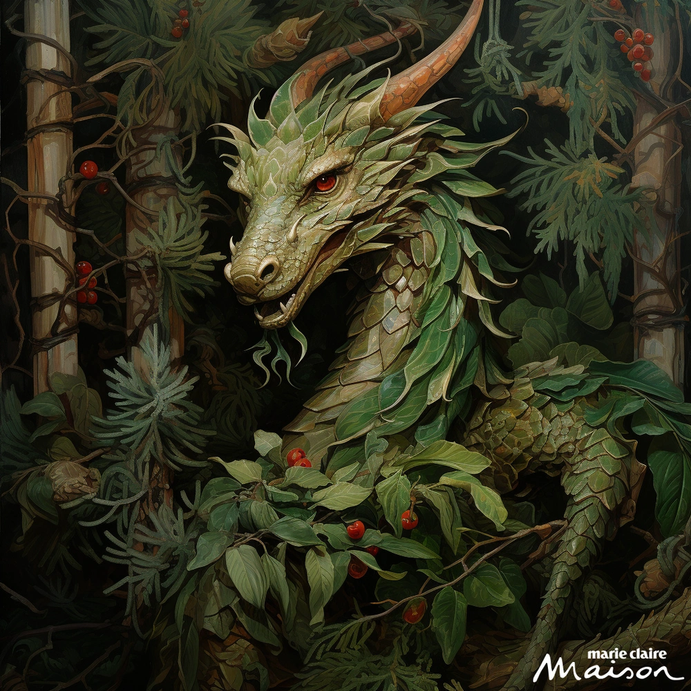 Дракон одобрит: как украсить елку к Новому 2024 году | Источник: Midjourney