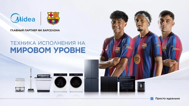 Для Midea сотрудничество с «Барселоной» является важным этапом глобальной стратегии развития бренда | Источник: Midea