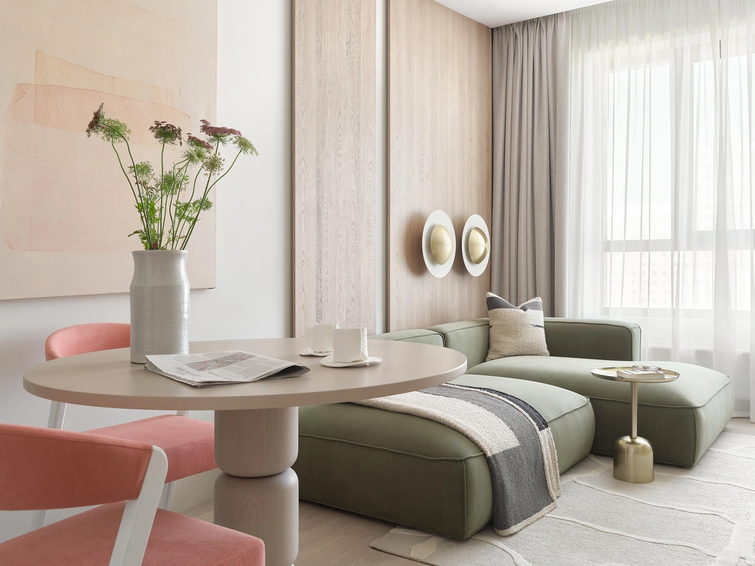 Акварельная квартира 66 м² для молодой семьи с котом (бонус: видео) | Источник: Ольга Карапетян. Стиль: Кира Прохорова