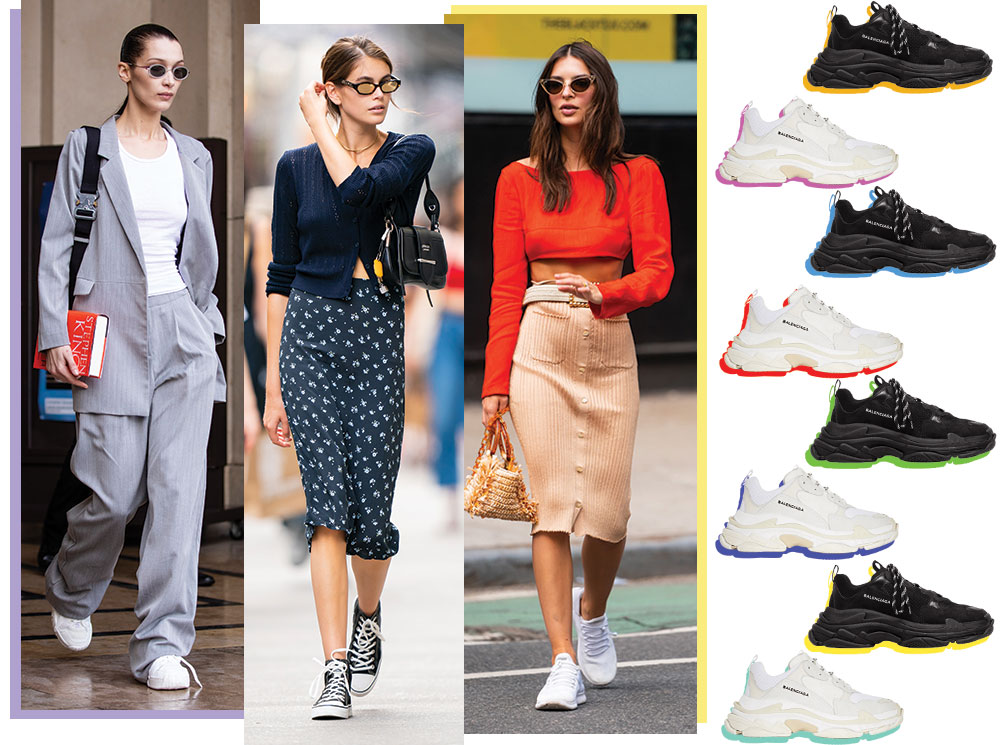 С чем носить кроссовки летом: 20 лучших звездных примеров | marieclaire.ru