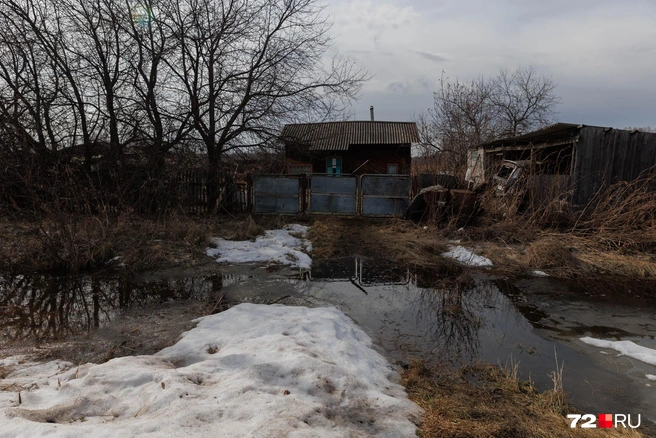 В мрачную весеннюю погоду деревня кажется еще мрачнее | Источник: Ирина Шарова / 72.RU