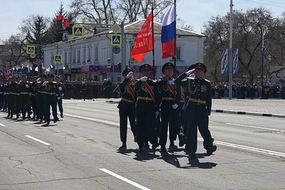 Парад Победы прошел в Белогорске