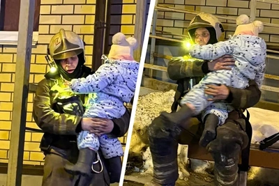 Пожарные спасли детей в Северодвинске: трогательные фото