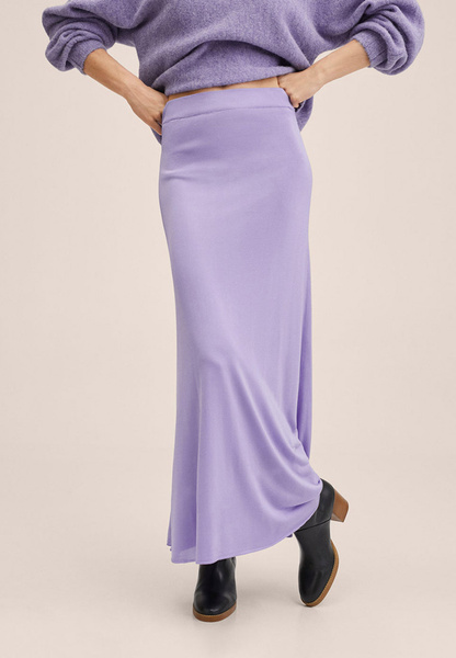 Юбка Mango NOISETTE, цвет: фиолетовый, RTLAAZ474401 — купить в интернет-магазине Lamoda