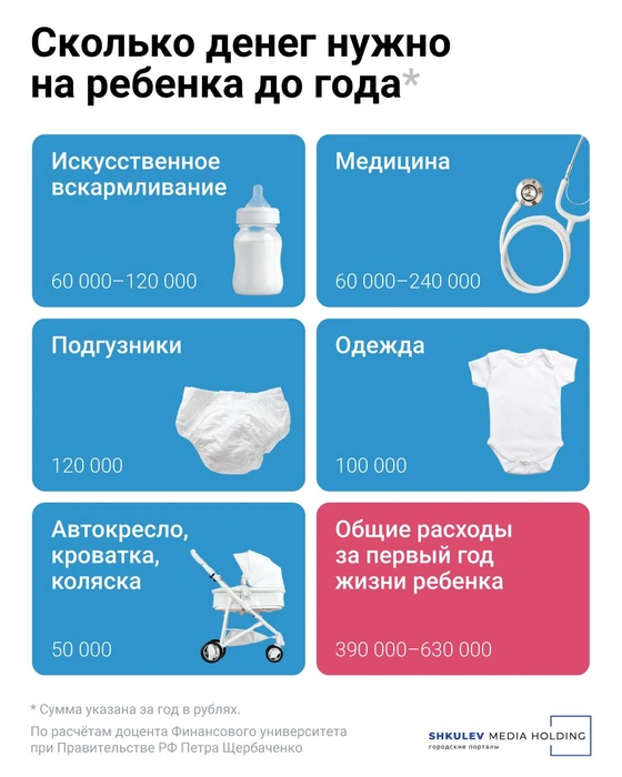За год на ребенка придется потратить несколько сотен тысяч | Источник: Евгения Бикунова / Городские медиа