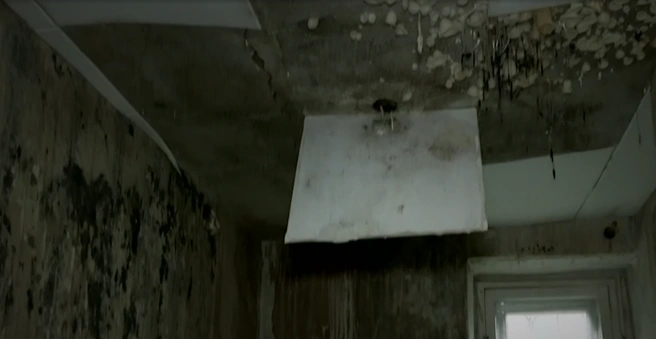 Это картинка не из фильма ужасов, это дом в Челябинске | Источник: Брошенные и оскорбленные. Мужское / Женское. Выпуск от 11.11.2024 / 1tv.ru