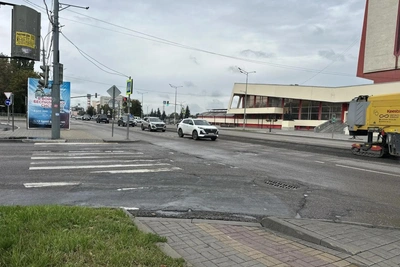 В Липецке ремонтируют улицу Гагарина