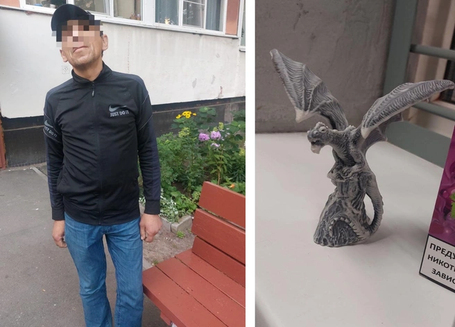 В Петербурге «спящий красавец» спасал дракона от Росгвардии | Источник: пресс-служба ГУ Росгвардии по СЗФО