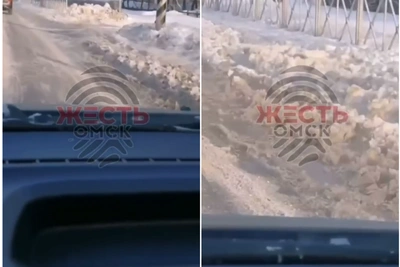 Boiling water floods Ordzhonikidze Street in Omsk