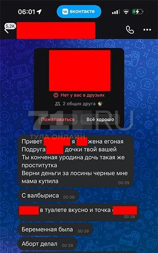 Сообщения знакомой, адресованные в личные сообщения маме героини | Источник: Личный архив героини