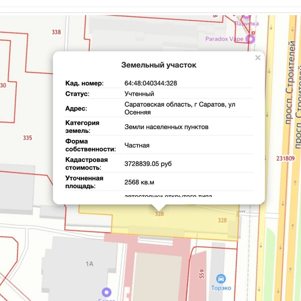Источник: публичная кадастровая карта