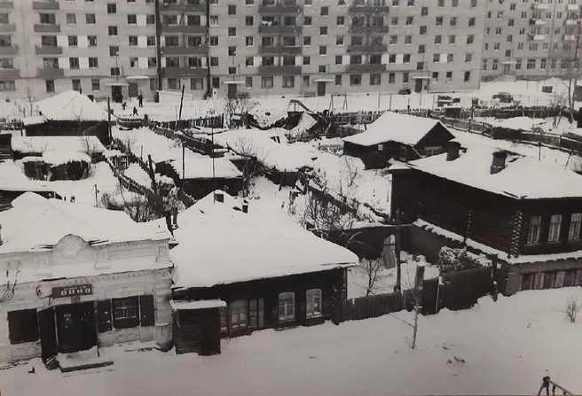 Частный сектор на Уральской в 1976 году | Источник: Комитет по делам архивов Курганской области / Vk.com