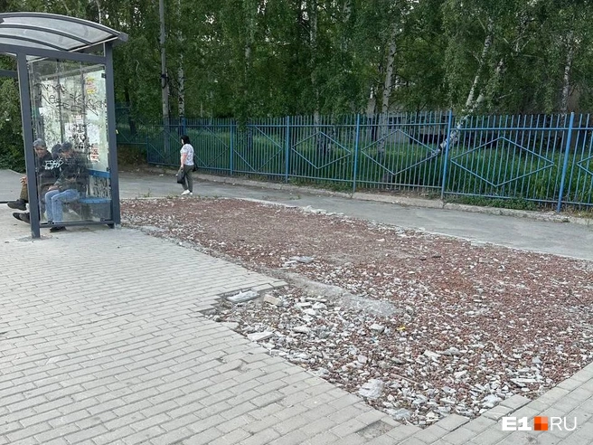 Еще они не очень довольны новой автобусной остановкой | Источник: Читатель E1.RU