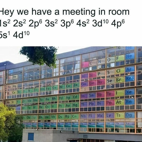 Коллеги, у нас встреча в комнате («электронная конфигурация серебра») | Источник: Basic Physics