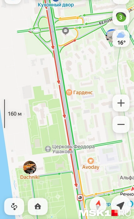 Пробка на Ленинградском шоссе — 2 км | Источник: Андрей Кузнецов / MSK1.RU